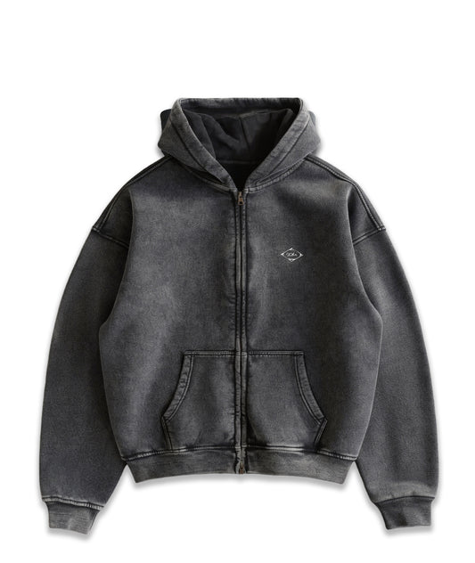 Kuromu Blood pattern Boxy zip-up