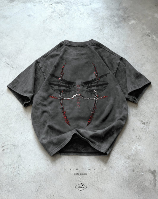 Kuromu Blood pattern Washed Oversized T-shirt