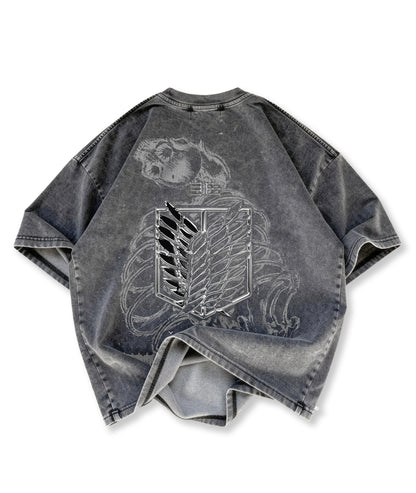 Kuromu Yeager Washed Oversized T-shirt