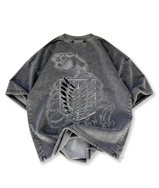 Kuromu Yeager Washed Oversized T-shirt