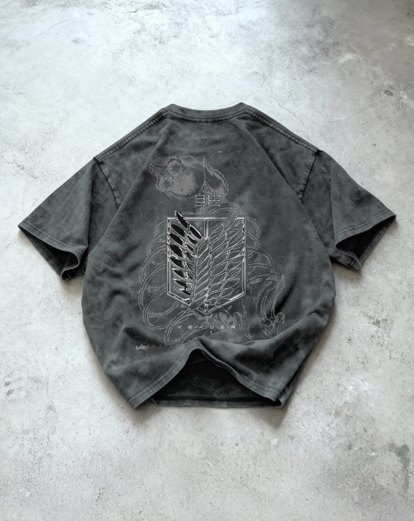 Kuromu Yeager Washed Oversized T-shirt