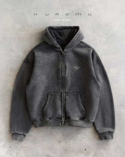 Kuromu Brand of Sacrifice Boxy zip-up