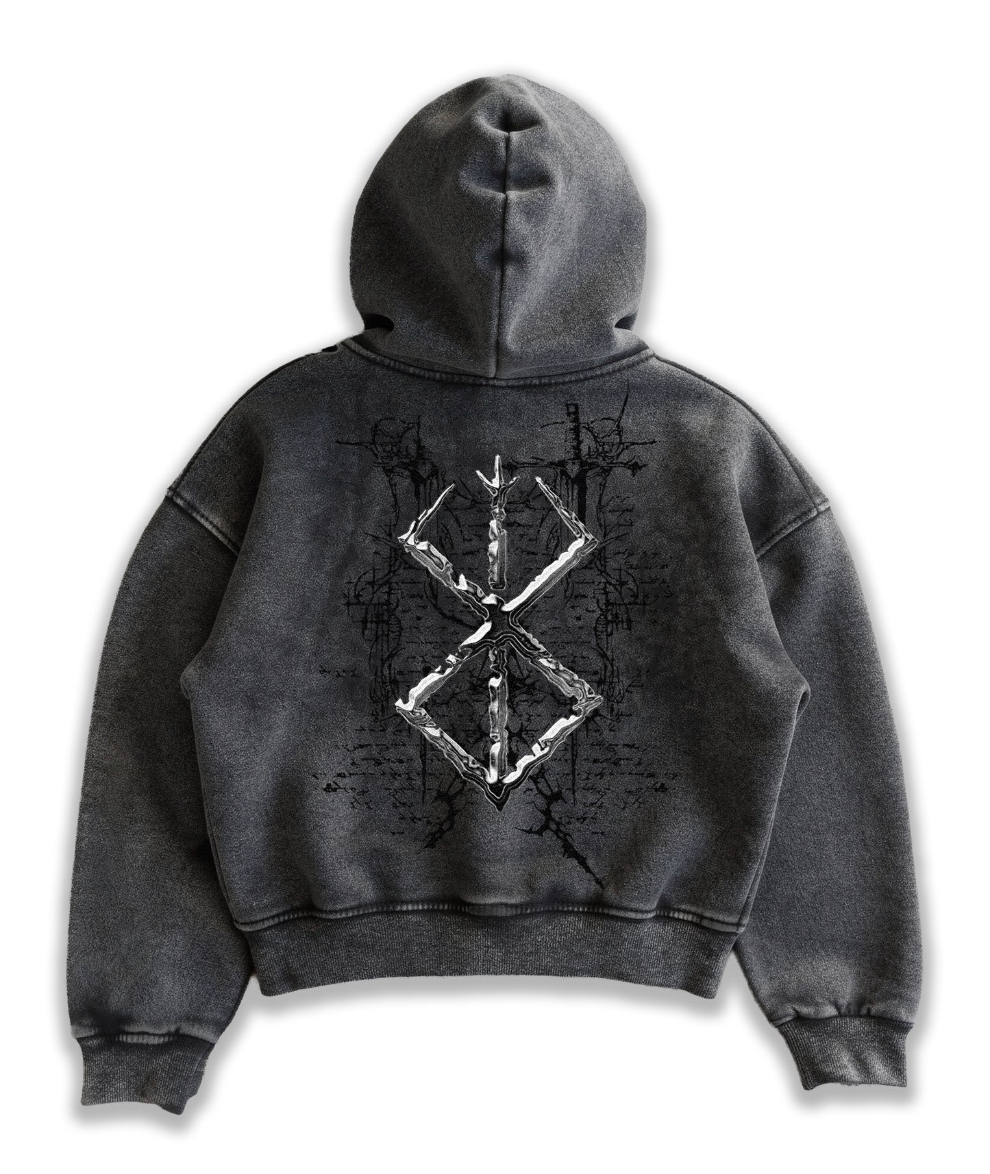 Kuromu Brand of Sacrifice Boxy zip-up
