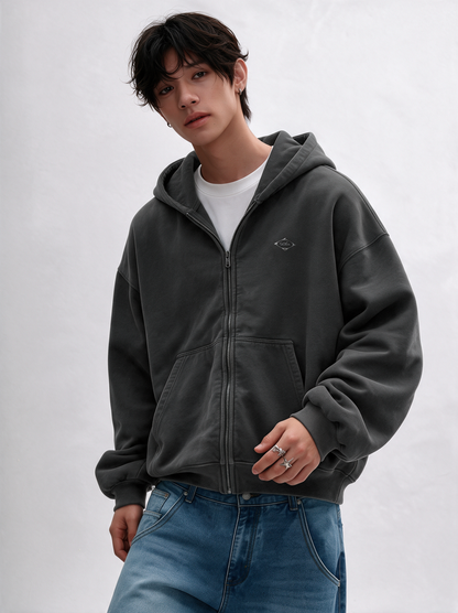 Silver Eagle Oversized Zip-Up