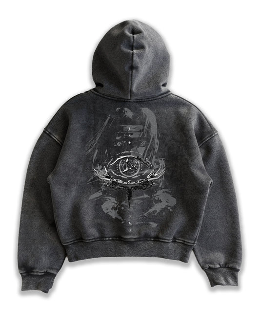 Kuromu Crow Boxy zip-up