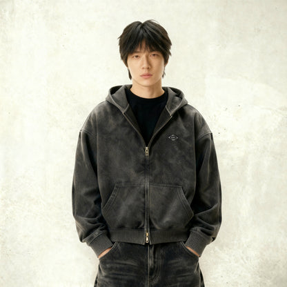 Kuromu L Boxy zip-up