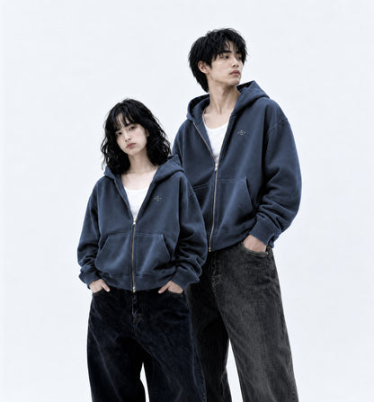 Kuromu I.Void Boxy zip-up
