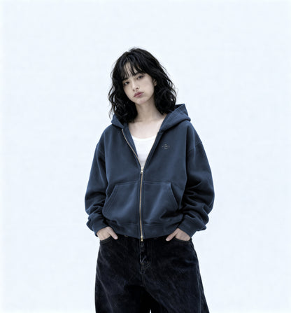 Kuromu I.Void Boxy zip-up