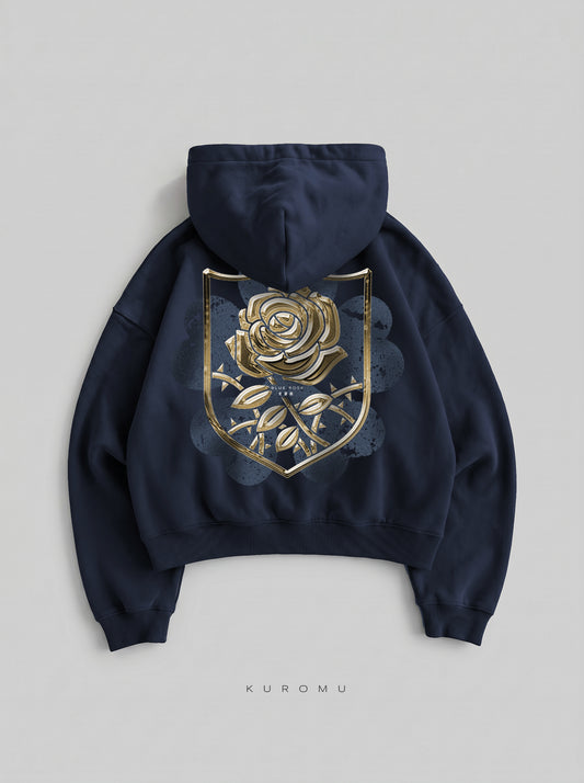 Blue Rose Oversized Zip-Up